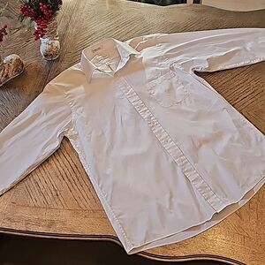 White long sleeve collared button down size L 32/33 Van Heusen